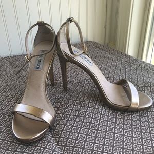 Steve Madden Gold Stecy Heeled Sandal